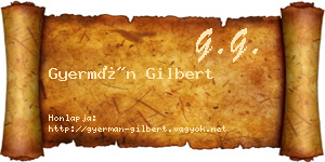 Gyermán Gilbert névjegykártya